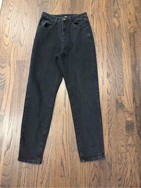 Princess Polly Black Straight Jeans